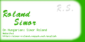 roland simor business card